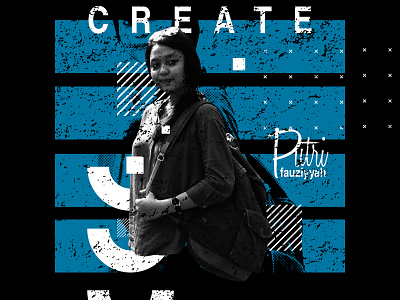 Create poster. blue design media poster social