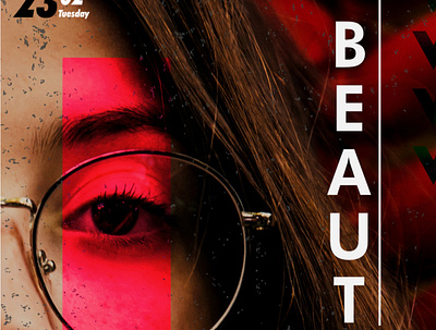 Beauty poster branding design media minimal poster social