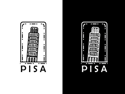 PISA logo minimalist monument