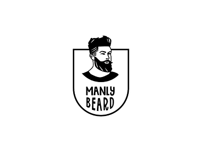 MANLY BEARD beard logo black classic