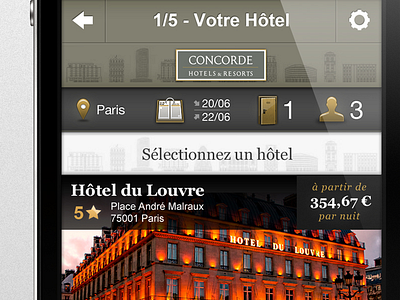 Hotel Booking - smartphone version booking mobile ui website