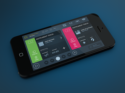 ios7 Studio draft 3d app flat ios7 iphone5 music simulation studio