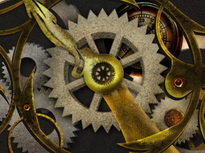 Steampunk cogs gears grunge steampunk