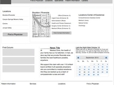 Riverside Wireframe prototype wireframe