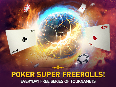 Poker Freeroll banner design gambling poker web