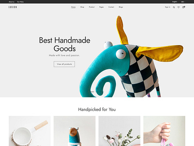 Handmade homepage clean clean design design homepage minimalist photoshop ui ux