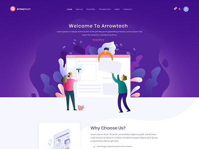 ArrowIT - Technology, Digital Transformation WordPress Theme illustration tech tech business technology woocomerce wordpress wordpress theme