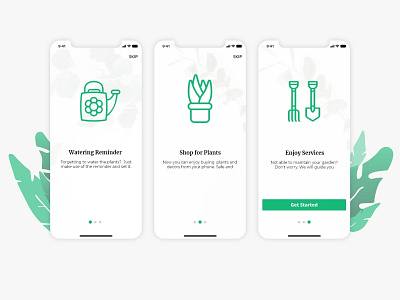 onboarding screens for plant app ios onboarding ui ui ui design