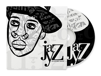 Jay-Z Reasonable Type cd cover jay z music rap redo school typography