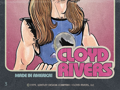 Cloyd Rivers Trading Card design trading card vintage