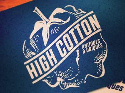 High Cotton Small business card design print typography