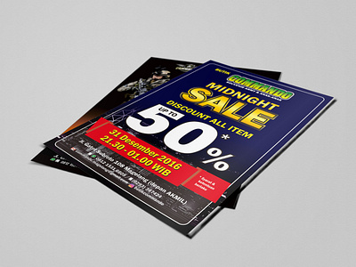 midnight sale flyer design