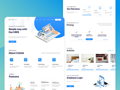 HRIS Landing Page clean design landing page landing page design minimal simple design ui ux web webdesign