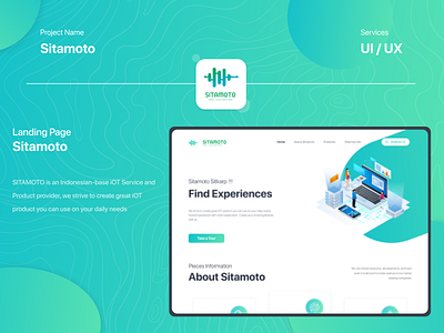 Sitamoto Landing Page app clean design illustration minimal simple design ui ux webdesign