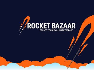 Rocket Bazaar branding ecommerce logo design marketplace