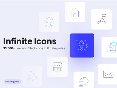 Infinite Icons - 33,500+ android application branding dashboard design education graphic graphic design health icon pack icons ios logo medical mobile app real estate social media technology ui website