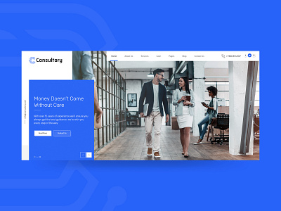 Consultory advisor analytical blue creative finance insurance investment law firm minimal product design theme typography ui ui concept user experience user interface ux web website