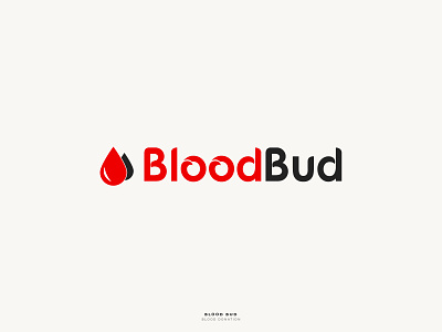 BloodBud - Logo Design android app art badge black blood brand branding character clean color design donation gif icon illustration logo mobile red vector
