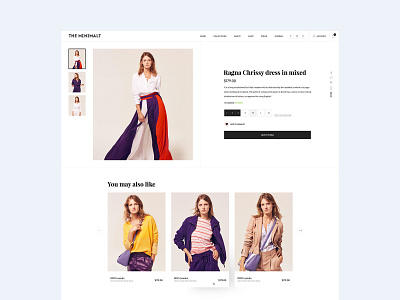 The Minimalt clean design ecommerce flat typography ui ux web website