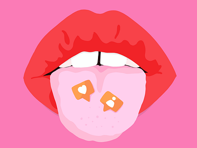 21th century drugs drugs editorial illustration illustration illustrator instagram josephinerais modern art mouth pink procreate