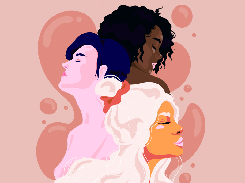 women. josephinerais girl procreate adobe womens march female editorial illustration editorial art illustrator illustration women