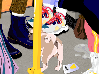 new morning routine colors fashion illustration illustrator josephinerais modern art procreate pug underground