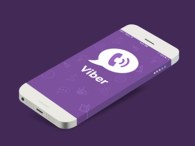 Viber concept concept design flat interface ios7 ui viber