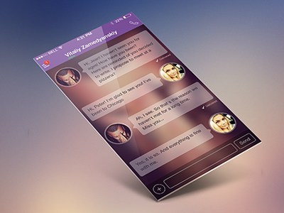 Chat Viber. Concept chat concept design flat interface ios7 ui viber