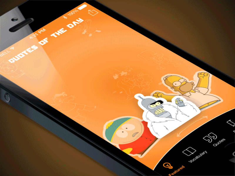 Pivot.Cartoon animation app cartoon design flat gif ios7 iphone mobile pivot ui ux