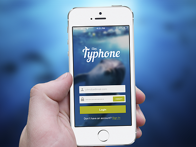 Typhone design form ios8 login mobile typhone ui ux