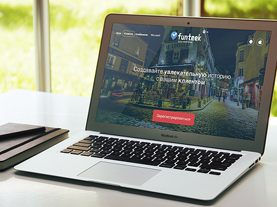 Funteek design landing page simple site ui ux web website