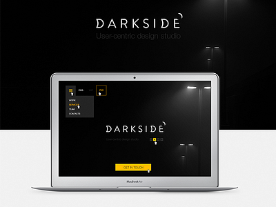 DarkSide black dark design interface site studio ui ux web