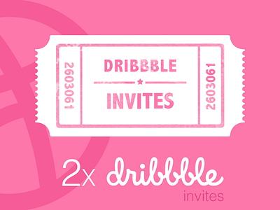 2x Dribbble invites design dribbble free invites