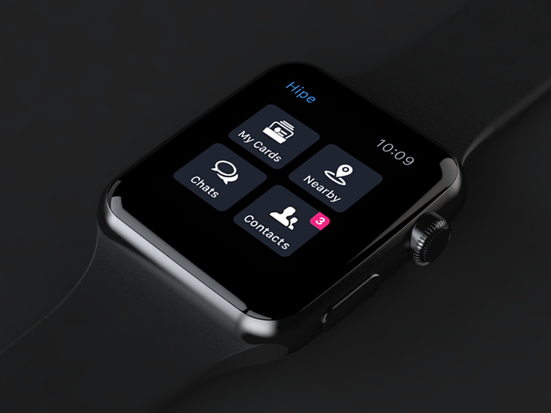 Hipe. Apple watch prototype design ux ui black watch interface ios