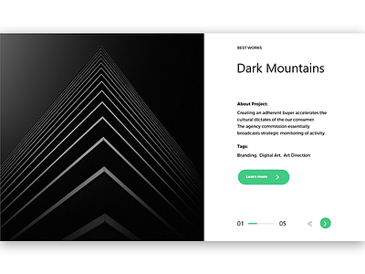 Poster Dark Mountains banner design