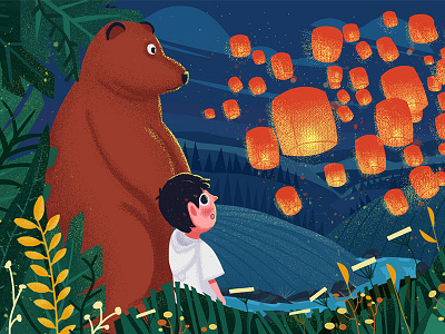 Illustration Pite's forest adventure 插图 绘本