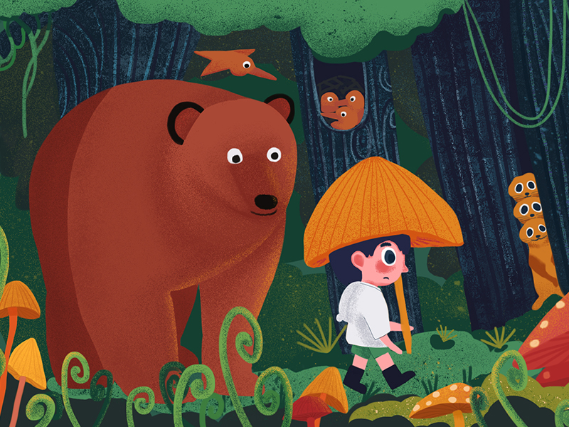 Illustration-Pite's forest adventure 插图 绘本