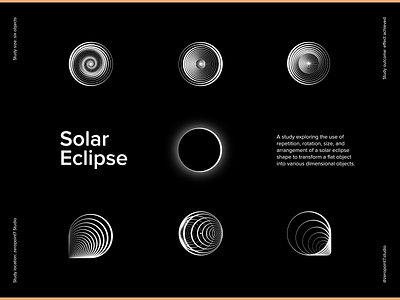 Solar Eclipse - Dimensional Object Study abstract circle circular cone dimension geometric globe illusion logo oval round shadows shape solar eclipse speaker sphere study symbol tutorial zeropoint7