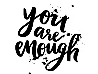 You are enough hand lettering ipad pro lettering typography