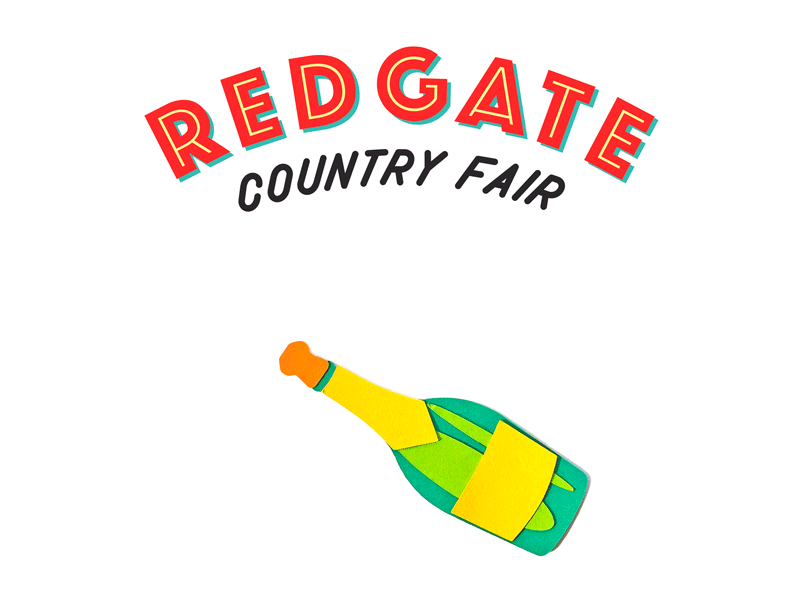 Redgate Country Fair animated champagne gif invite party