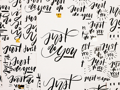 Just do you. brush lettering hand lettering
