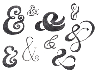 Ampersketch ampersand ampersands handdrawn sketches typography