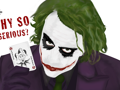 Joker ace batman card dark knight icon illustration joker vector
