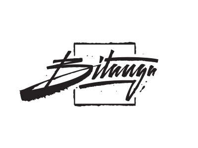 Bitanga calligraphy lettering logo