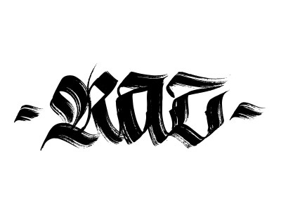 Raz blacketter blacketters calligraphy fraktur lettering logo