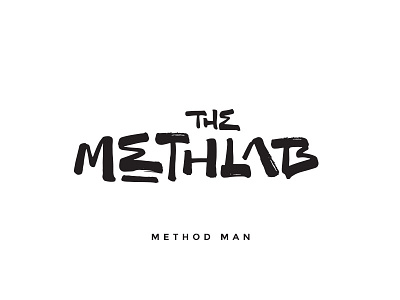 MethLab bold brush cover lettering logo methlab methodman raw type