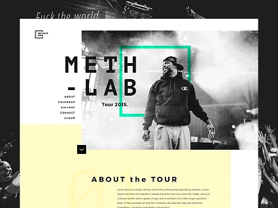 Meth Lab landing hero landing music single page ui