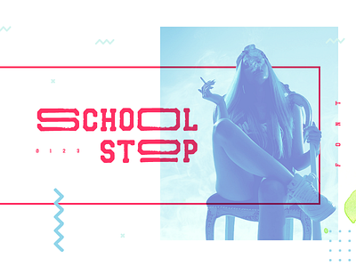 SchoolStop brush font handstyle landing lettering type typography