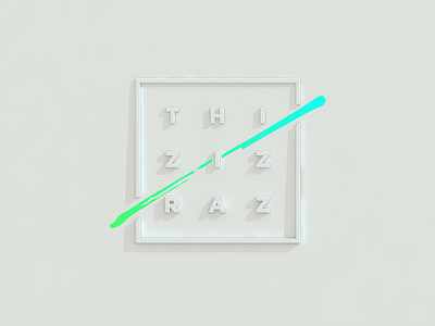 ThizizRaz logo c4d 3d c4d gradient logo minimal type vibrant