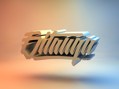 Bitanga logo 3d brush font logo type